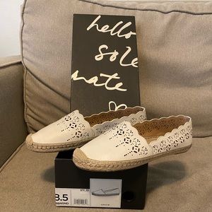 Banana Republic Leather Flat Espadrilles 8.5